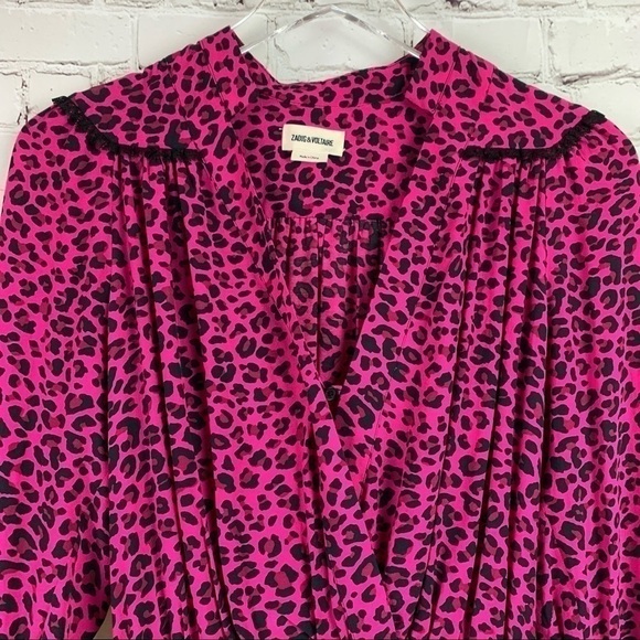 ZADIG & voltaire reveal leopard print mini dress size XS - Picture 3 of 13